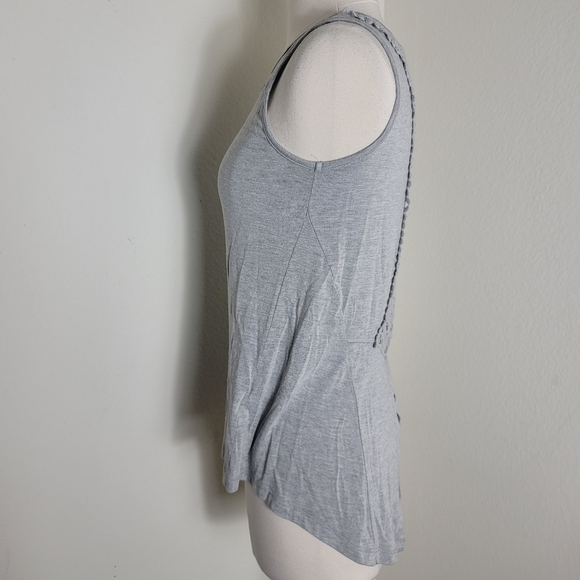Bar III Grey Crochet Tank Top - Picture 2 of 4